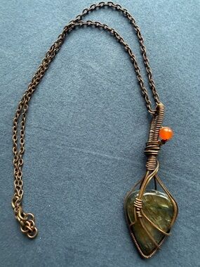 Copper Wrapped Labradorite Necklace